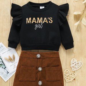 mamas girl 2 piece matching outfit for baby